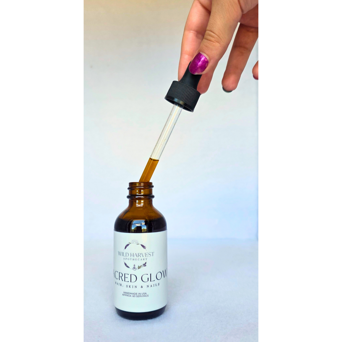 Sacred Glow – Herbal Tincture for Hair, Skin & Nail Vitality